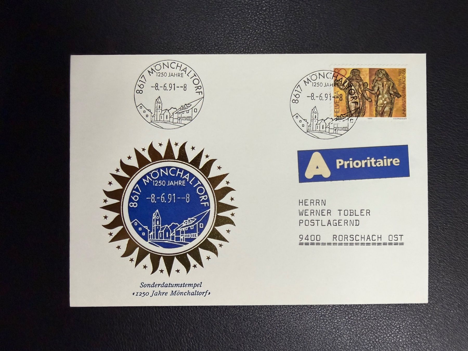 Timbri: 1250 Jahre Mönchaltorf Sonderstempel – Usato da oberrüti venduto da jeanmei