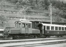 Poschiavo  GR  -  Rhätische Bahn (RhB)  Rangier-LOK  um 1950