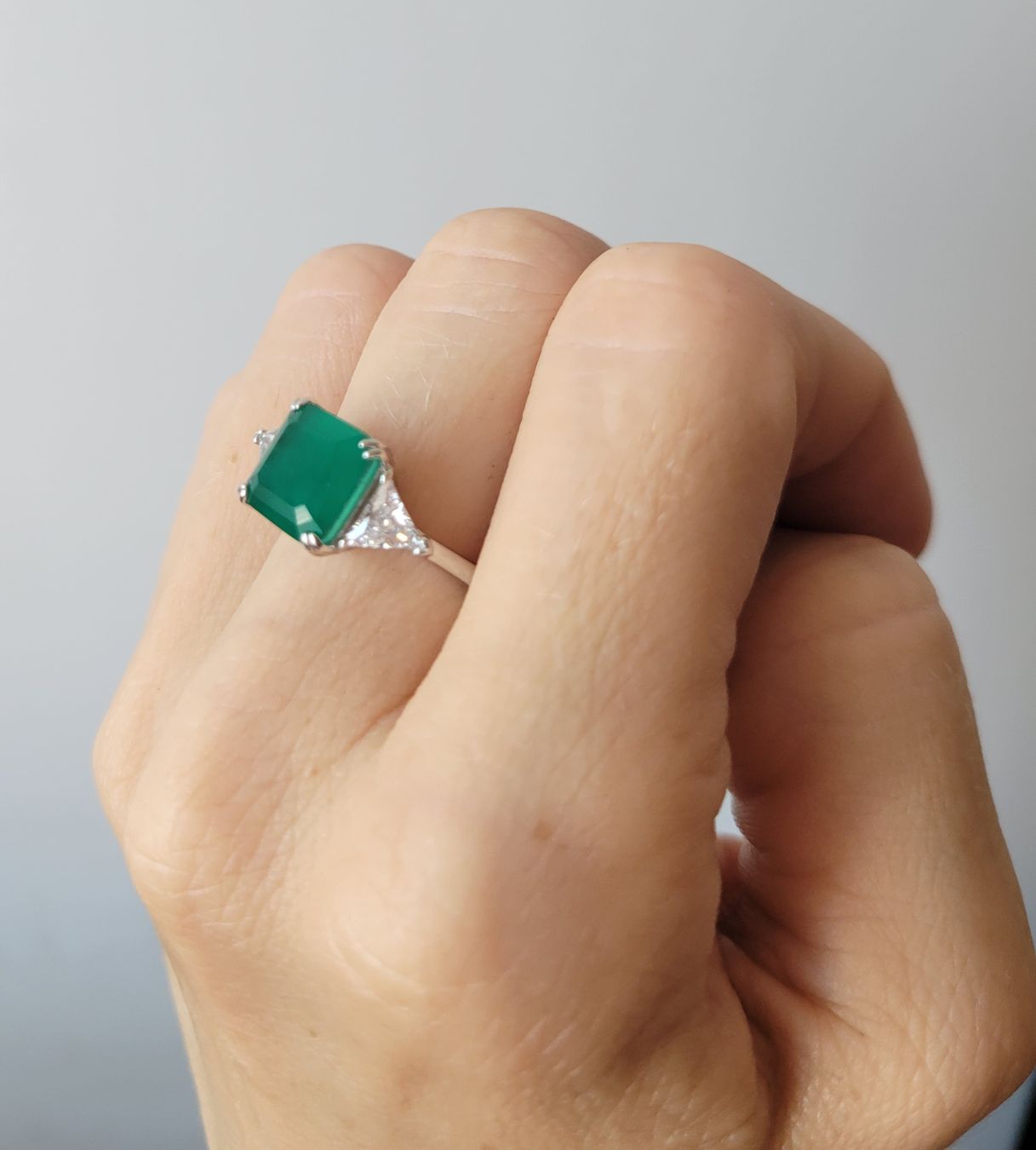 Bagues: Bague Argent 925 & Émeraude (Taille 52) – Neuf (Voir description) à Bernex par Dariafr 1