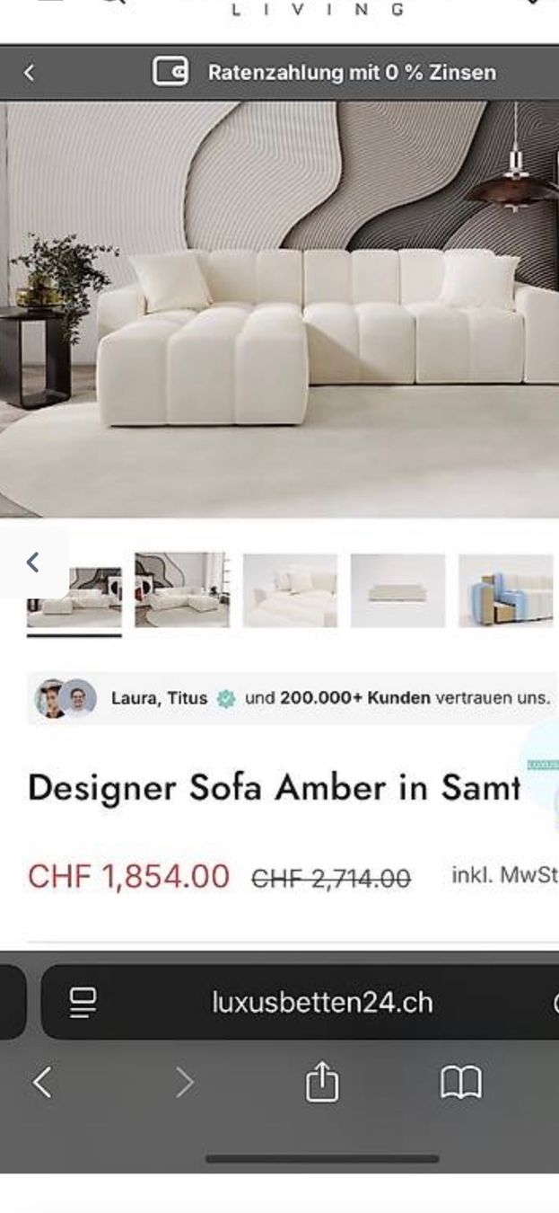 Divani: Designer Sofa – Usato da Wahlen b. Laufen venduto da tan_xrn6