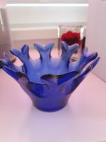 Kerzenhalter Glas Blau