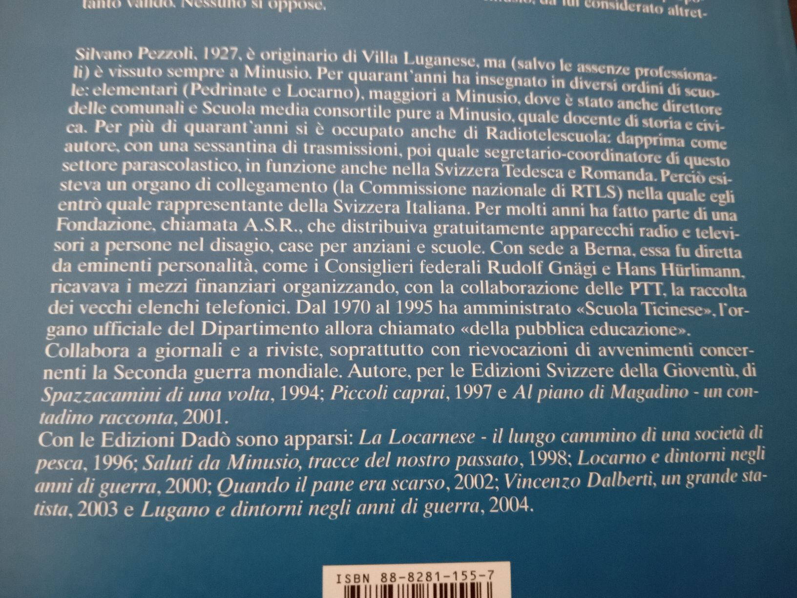 Libri: Minusio 1929 di Pezzoli Silvano – Nuovo (secondo la descrizione) da Biasca venduto da Old_6blh 6