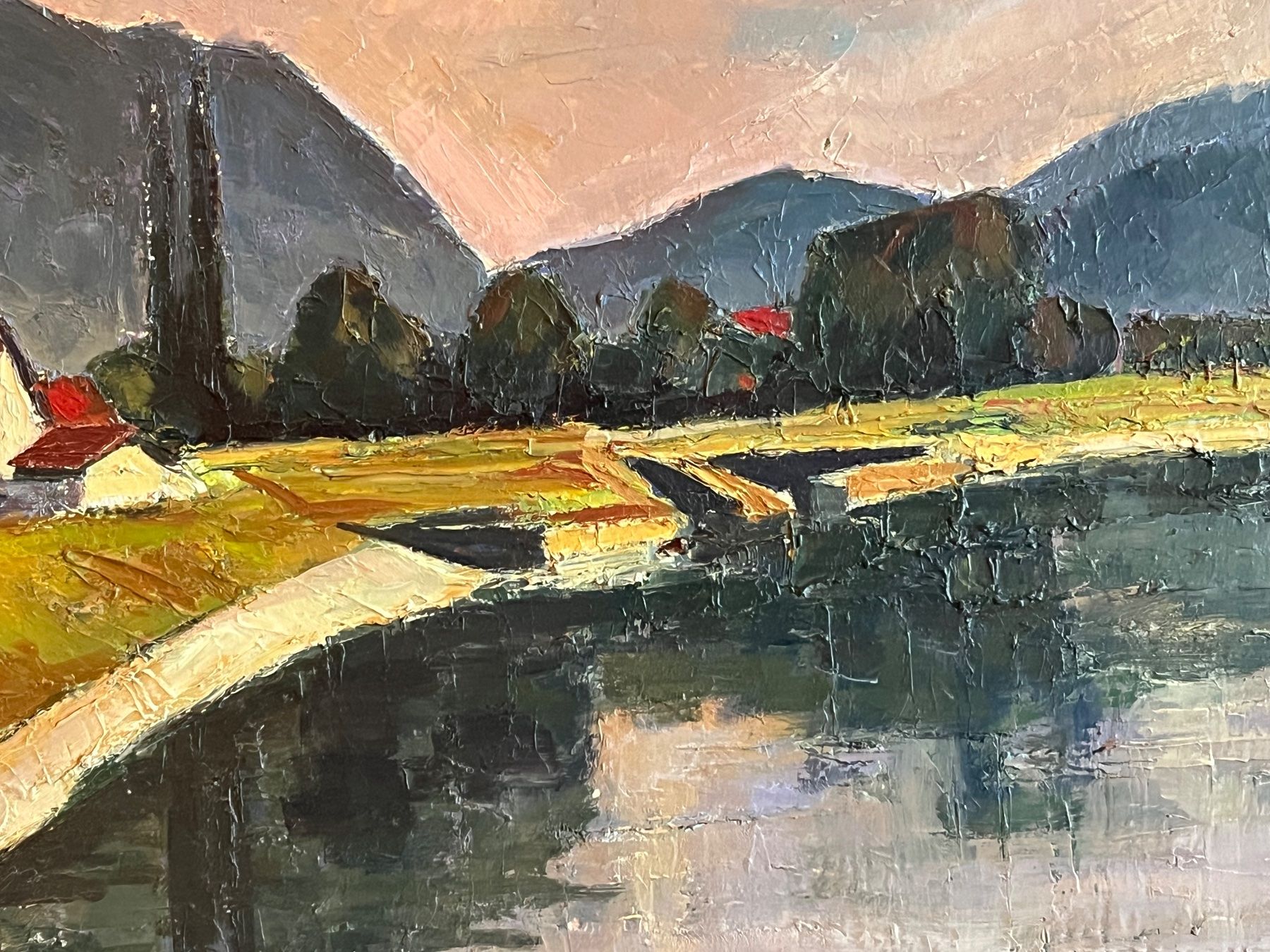 Dipinti: Hans Mäusli Landschaft Schweizer Kunst – Usato da Basel venduto da Kaffee_und_Kunst 2