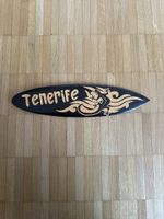 Tavola da surf da muro in legno "Tenerife" 🦎🌴☀️.
