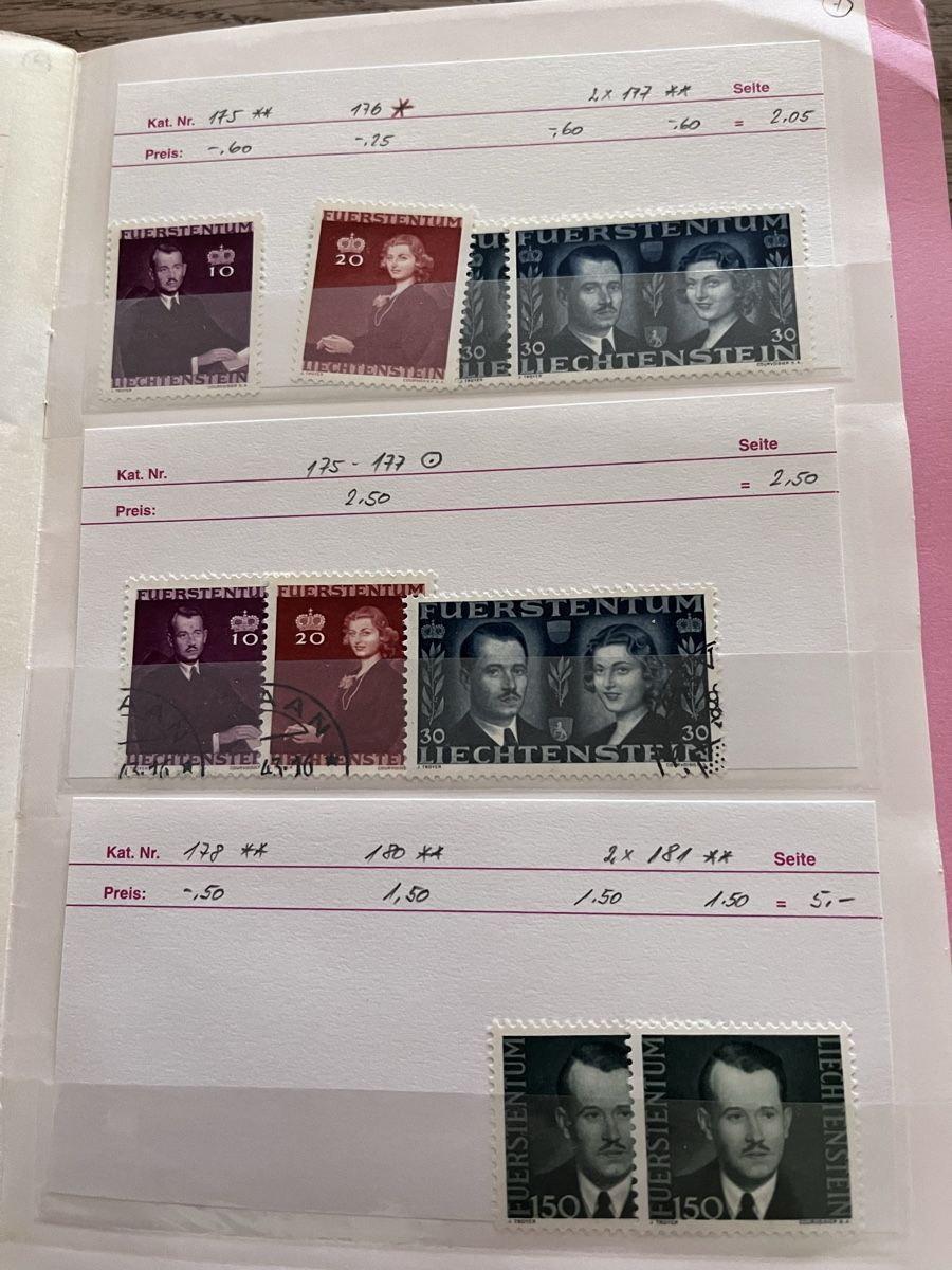 Tutti i francobolli: Briefmarken Auswahlheft Liechtenstein – Usato da Römerswil LU venduto da manuscha_ 7