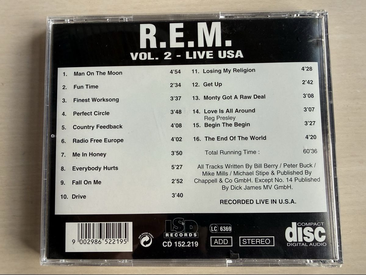 CDs: R.E.M. Vol. 2 - Live USA CD  – Gebraucht aus Oberried Brienz von Chyara 1