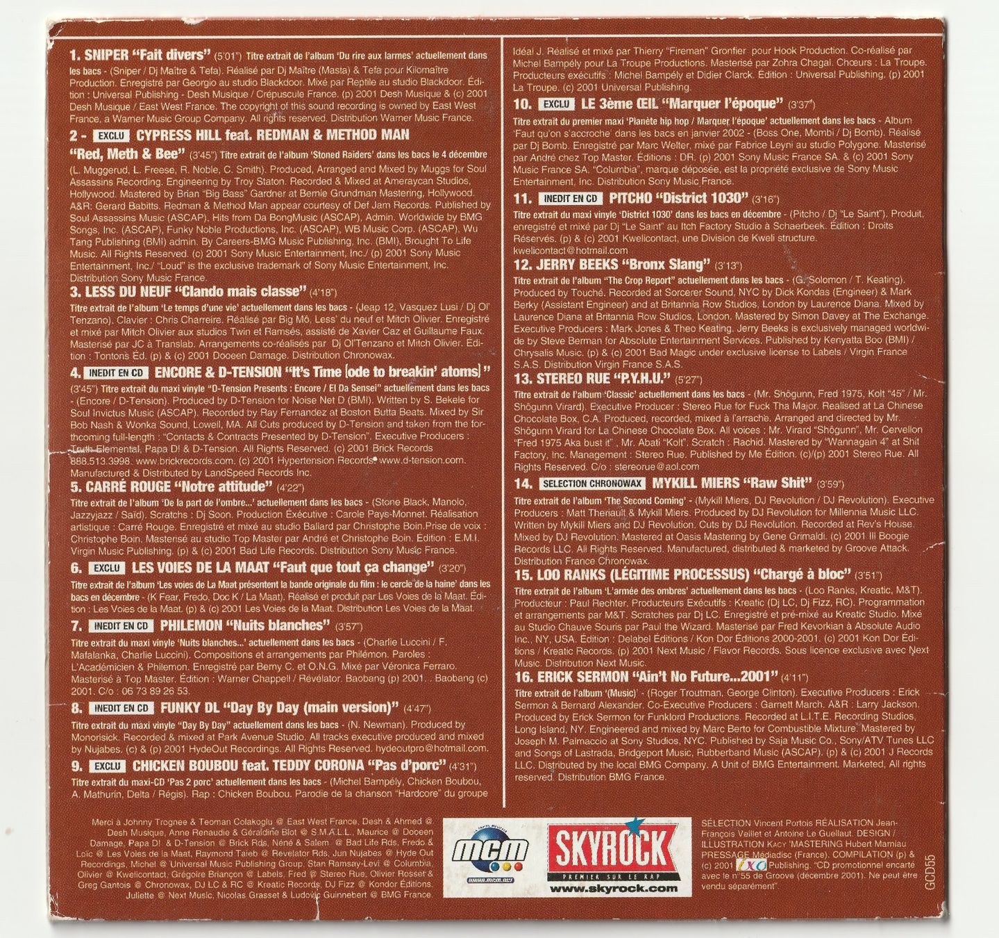 CDs: Groove magazine déc. 2001 Sniper Bubba Sparx + CD – Gebraucht aus Romainmôtier von Iguazu12 4
