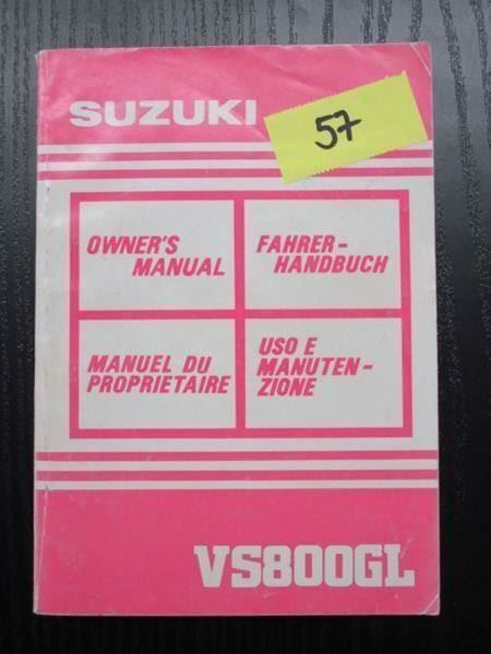 Fahrerhandbuch Suzuki VS 800 GL 1