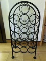 Elegant Black Metal Wine Rack for 15 Bottles - cast iron