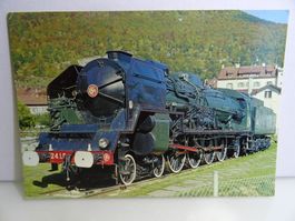 Postkarte SNCF Dampflokomotive 231 P 30 Standort Vallorbe