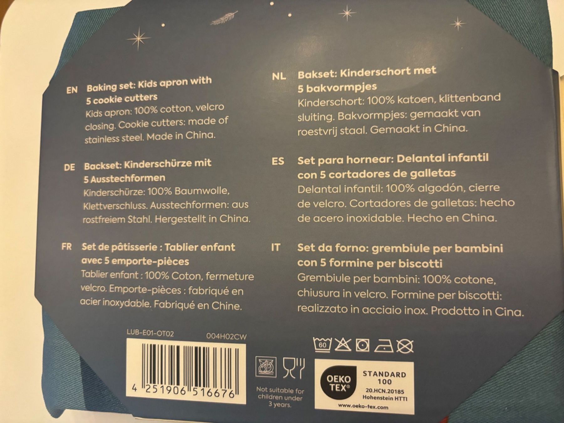 Altro per bambini: Kinderschürze mit 5 Keksausstechern – Nuovo e nell'imballaggio originale da Wallisellen venduto da AS.TZ. 1