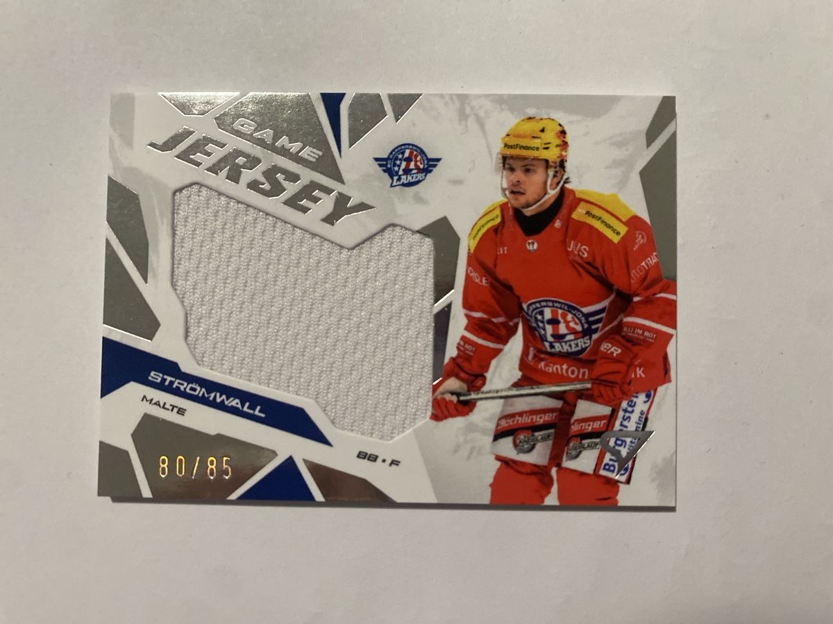 Sportzoo Carte collezionabili: Malte Strömwall - Game Jersey NLA 2025/26 – Nuovo (secondo la descrizione) da Winterthur venduto da SeanTrieb