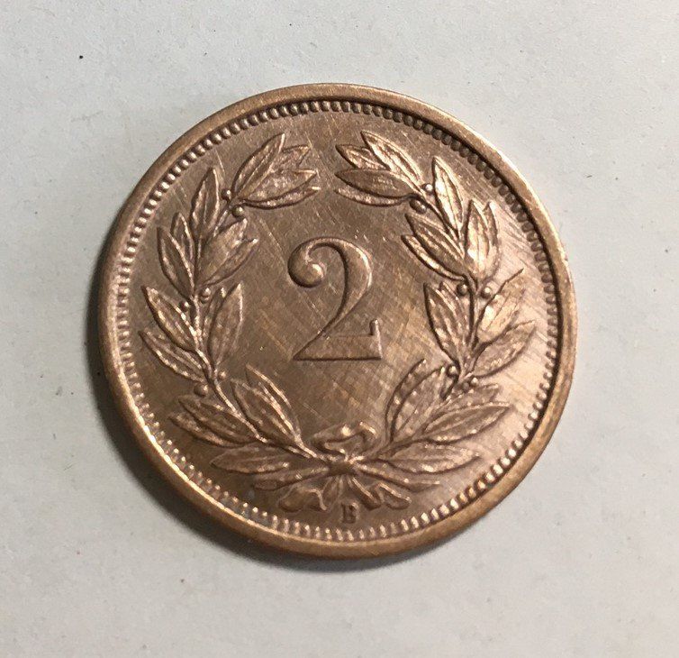 Tutti le monete: 1919 2 Rappen -unz – Usato da Kirchberg SG venduto da Helveticus00 1