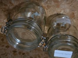 Glasdose mit Bügelverschlusse in Verschiedenen Größen 