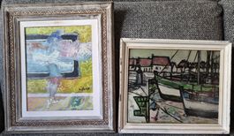 2 Ölbilder, signiert Metzler 1949 + 58