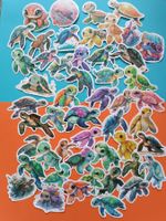 50* Schildkröten Aufkleber Sticker