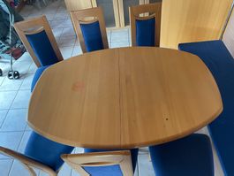 Küchentisch ausziehbar mit 6 Stühlen