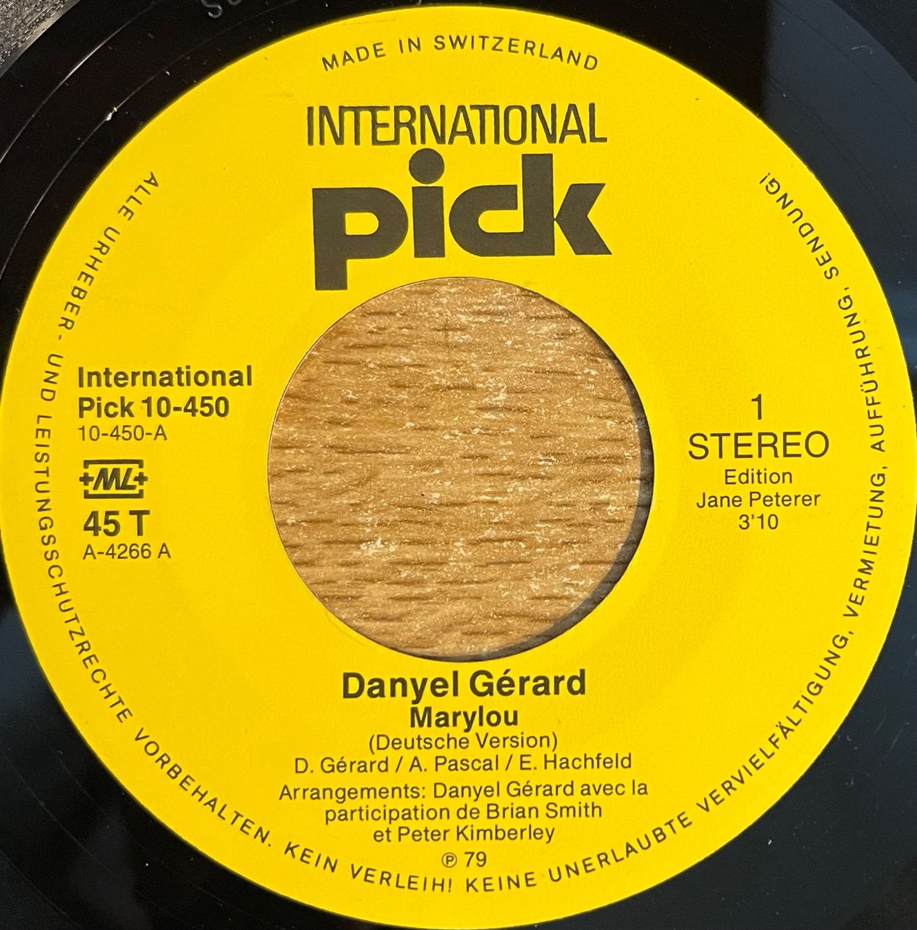 Schallplatten: DANYEL GÉRARD - MARYLOU – Gebraucht aus Bussigny von vinyl-pas-cher 2