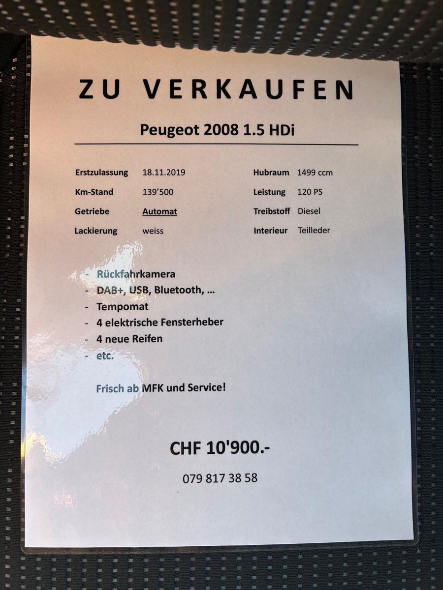 Peugeot Autos: Peugeot 2008 1.5HDI – Gebraucht aus Oberstammheim von Dbsound24 9