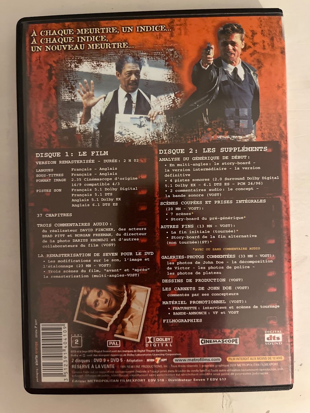 Tutti i DVDs: Seven (1995) DVD 📀 – Nuovo (secondo la descrizione) da Sierre venduto da black.box 4