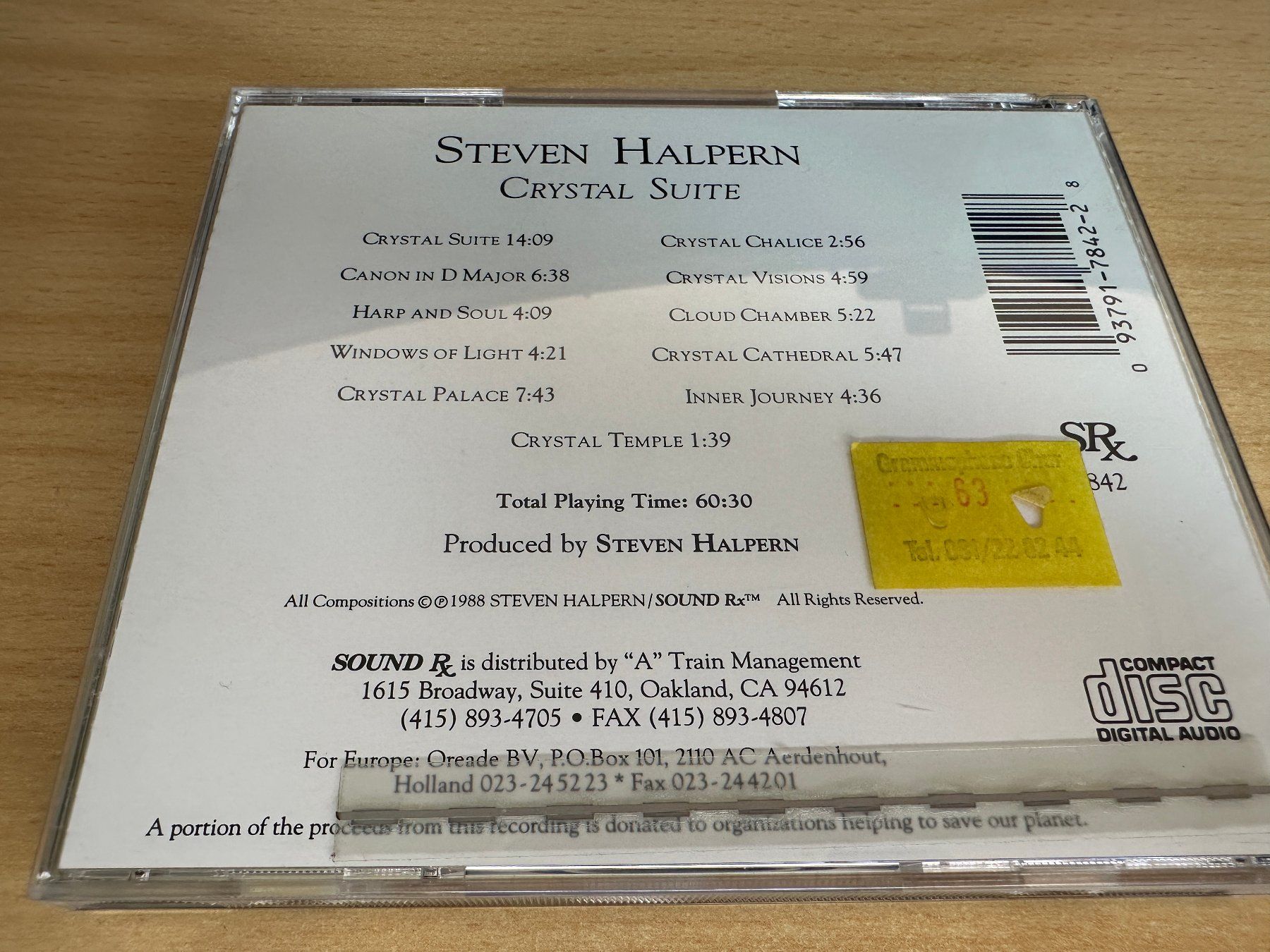 CDs: Steven Halpern – Crystal Suite – Gebraucht aus Rikon im Tösstal von Alpenmutz 1