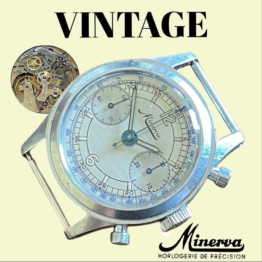 Minerva Montres: Minerva Swiss Vintage Chronograph – D'occasion à lyss par Uhrenparadies