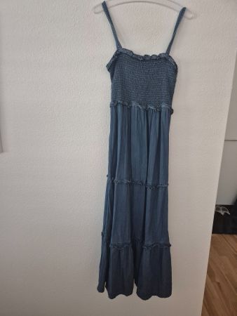 Sommerkleid Jeans Optik blau Gr. 38