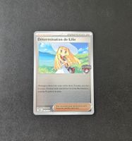 🇫🇷 Carte Pokémon Détermination de Lilie stamp ligue staff