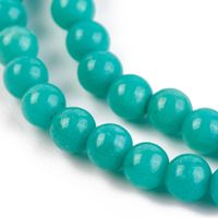 Jade Perlen Mashan 4mm türkis grün gefärbt, 1Strang