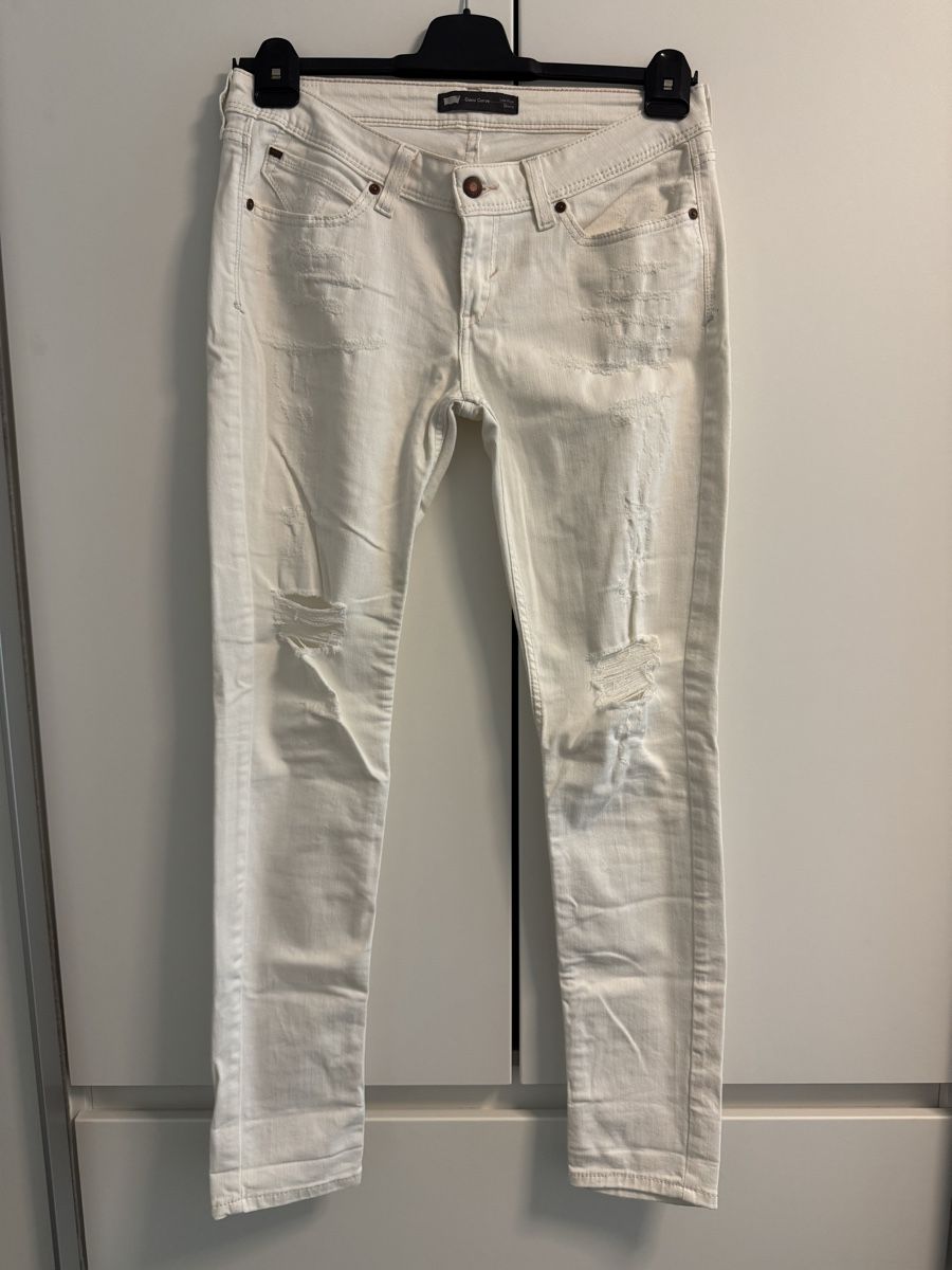 Levi's Jeans: Levis ripped Jeans weiss – Nuovo (secondo la descrizione) da Zürich venduto da ljp_2hsx