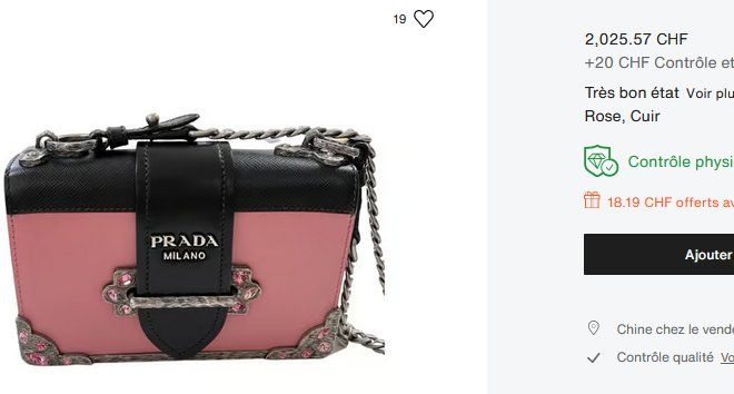Prada Taschen für Damen: Prada Caskier Crystal Tasche / sac – Gebraucht aus Collonges von Auganien 9