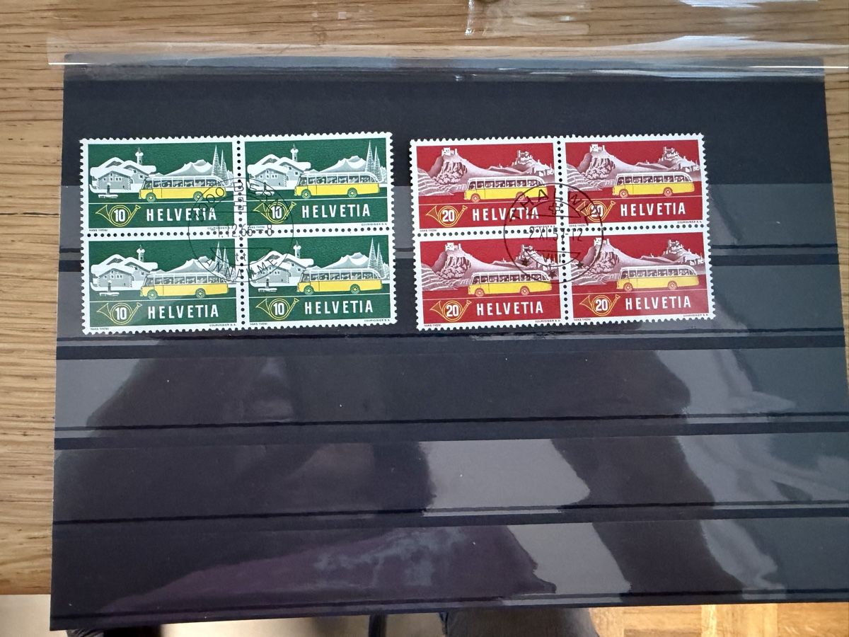 Alle Briefmarken: 4 Steckkarten Schweizer 4er Blöcken – Neu (gemäss Beschreibung) aus Murgenthal von Tina_4055