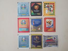 9 X Panini ungeöffnete Stickertüten diverse Turniere