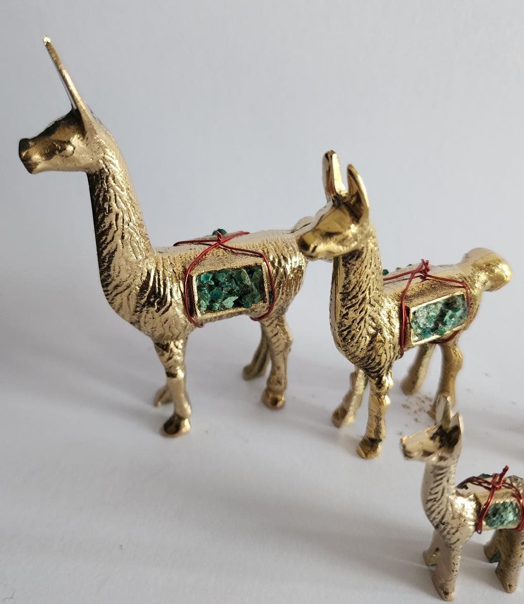 Statuette: Peru: 4 wunderschöne Bronze Lama Figuren, Neu! – Nuovo (secondo la descrizione) da Lima- Peru venduto da Alpaka-Haus 5