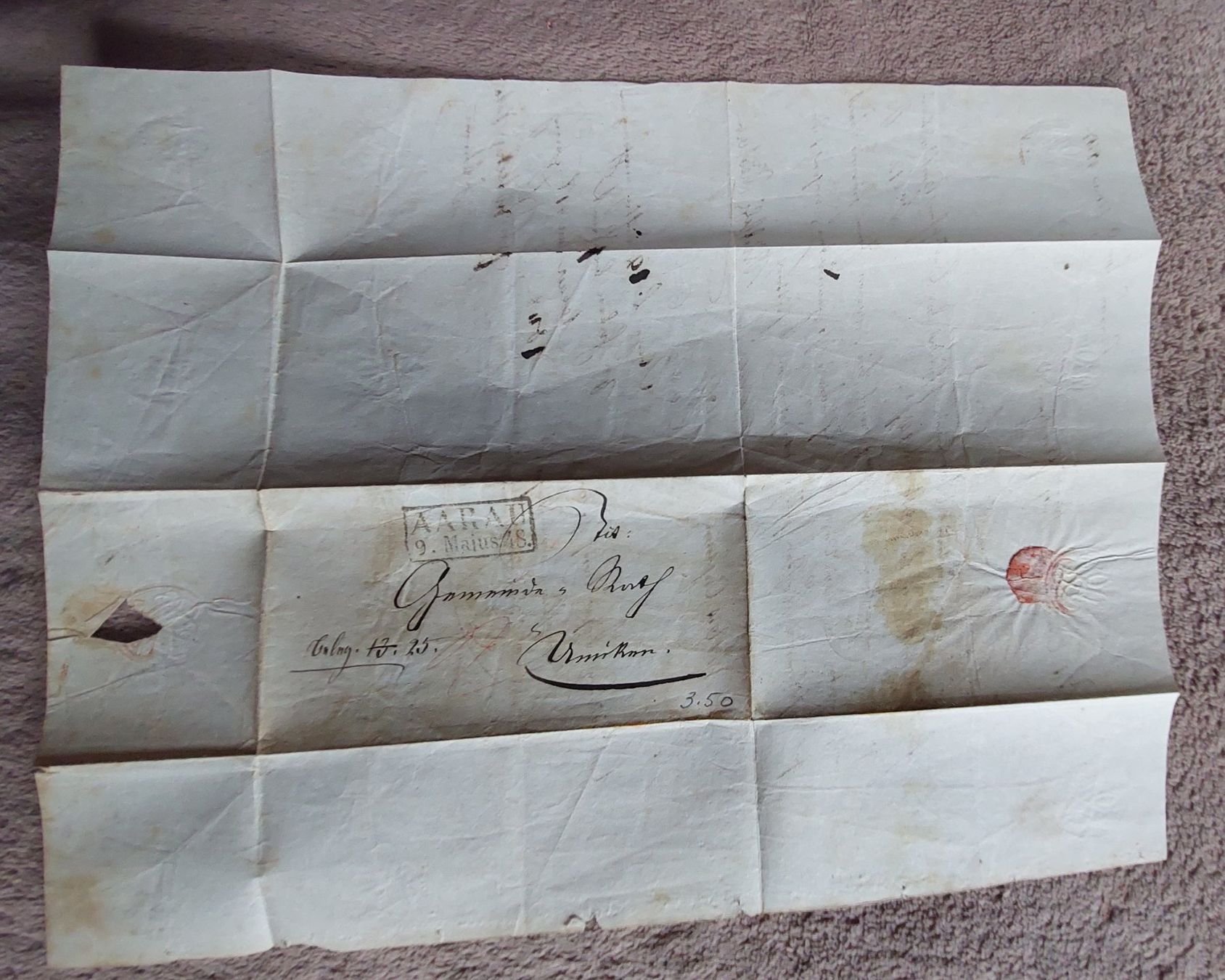 Cartoline postali: Brief 1848 Aarau sehr selten – Usato da Opfertshofen SH venduto da museumswert 2