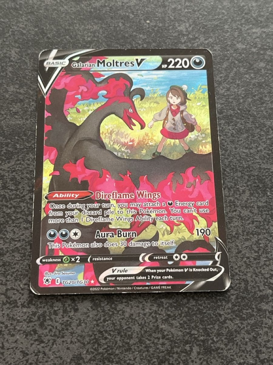 Pokémon Sammelbilder & Trading cards: Pokémon Galarian Moltre V – Gebraucht aus Zug von Haegito 2