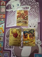 3 mal Pokémon  Karten aus Metall