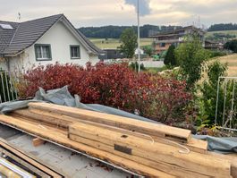 Holzbalken sandgestrahlt