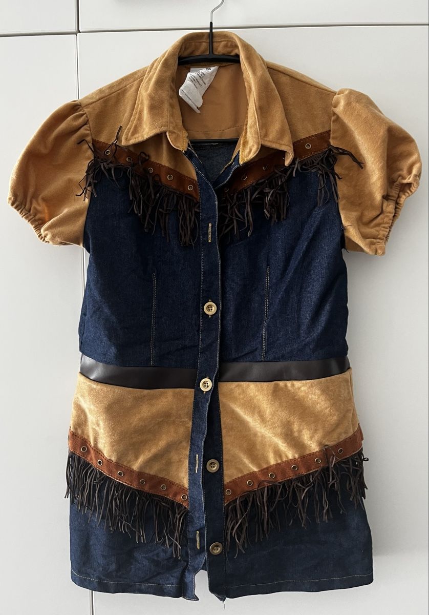 Costumi: Karneval Western Hemd Kleid Gr.164 – Usato da Basel venduto da Lila11