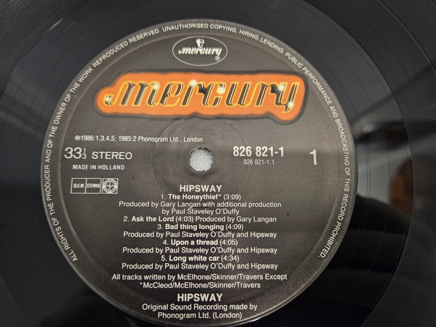 Schallplatten: Hipsway – Hipsway (LP, Synth-pop) – Gebraucht aus Uster von Vinyl-Leidenschaft 3