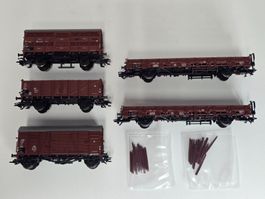 Märklin, 5 Güterwagen, DB, alle mit K.K.K., NEU