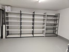 Regale Lagerregal Metall weiss/anthrazit 5 Meter