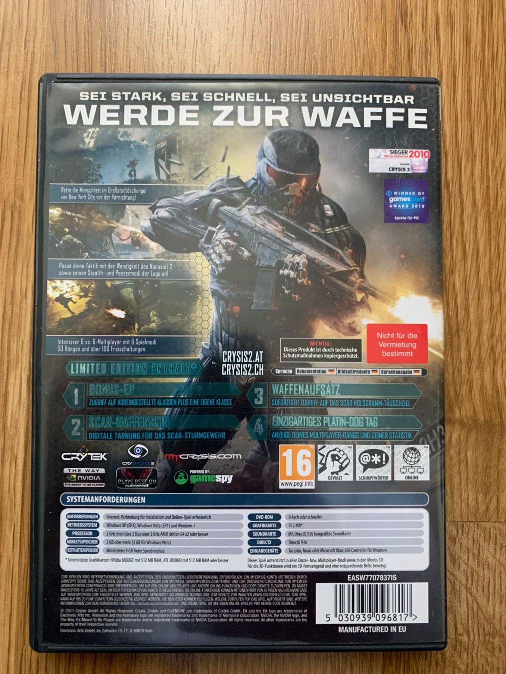 Giochi: PC-Game Crysis 2 Limited Edition – Nuovo (secondo la descrizione) da Landquart venduto da interesse63 2