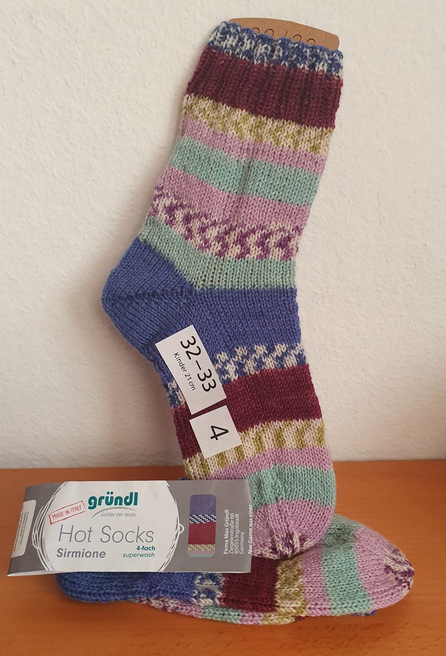 Calze per bambini: Kinder-Socken 32-33, Nr 4 – Nuovo e nell'imballaggio originale da Winterthur venduto da Baer49