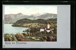 Spiez am Thunersee, Blick auf das Schlos