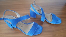 Tamaris Sandalen, blaues Wildleder, Gr. 37, Top Zustand!