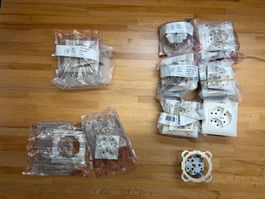Steckdosen set Feller Edizio Due 3xT13, Neu