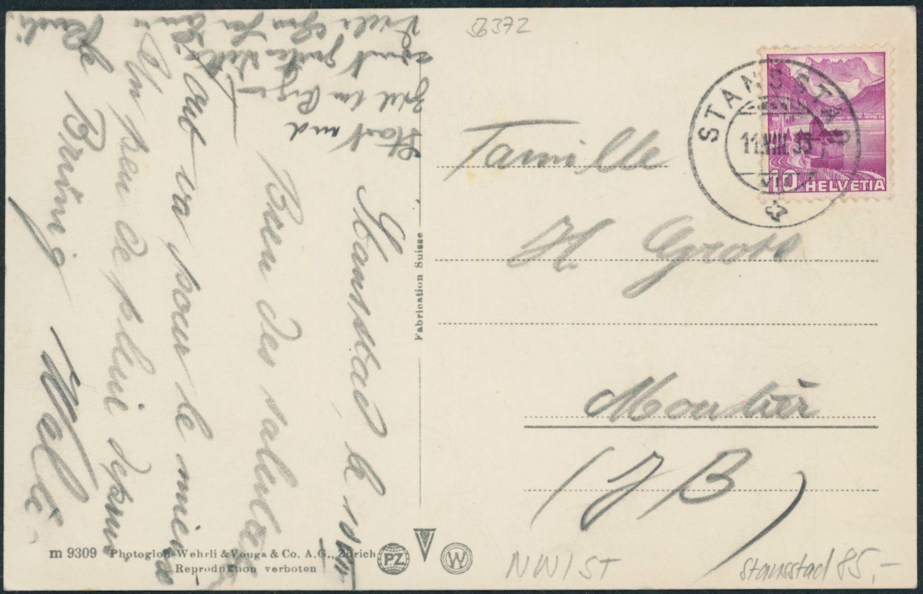 Cartoline postali: NW Stansstad – Usato da Schindellegi venduto da stationary 1