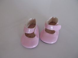 1 Paar Puppenschuhe, Zapf Puppe etc., Lack, 7 x 4, cm Klett