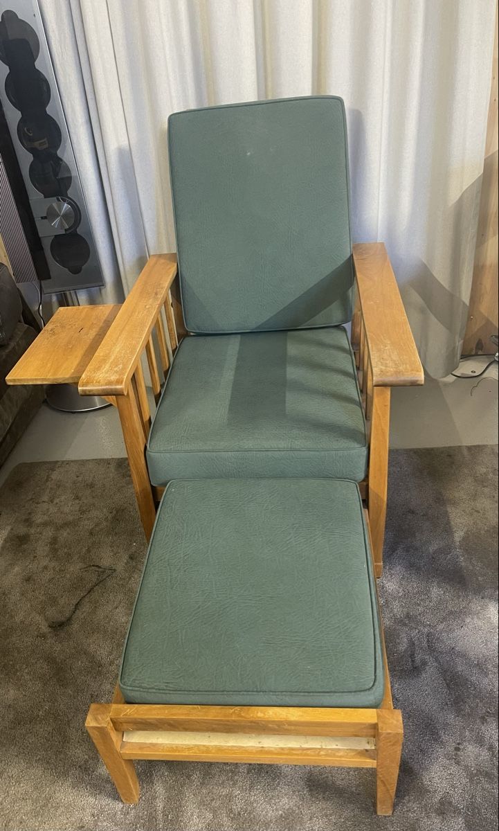 Poltrone: Vintage Multifunktionssessel im Bauhaus-Stil mit Hocker – Usato da Mönchaltorf venduto da tex-52 3